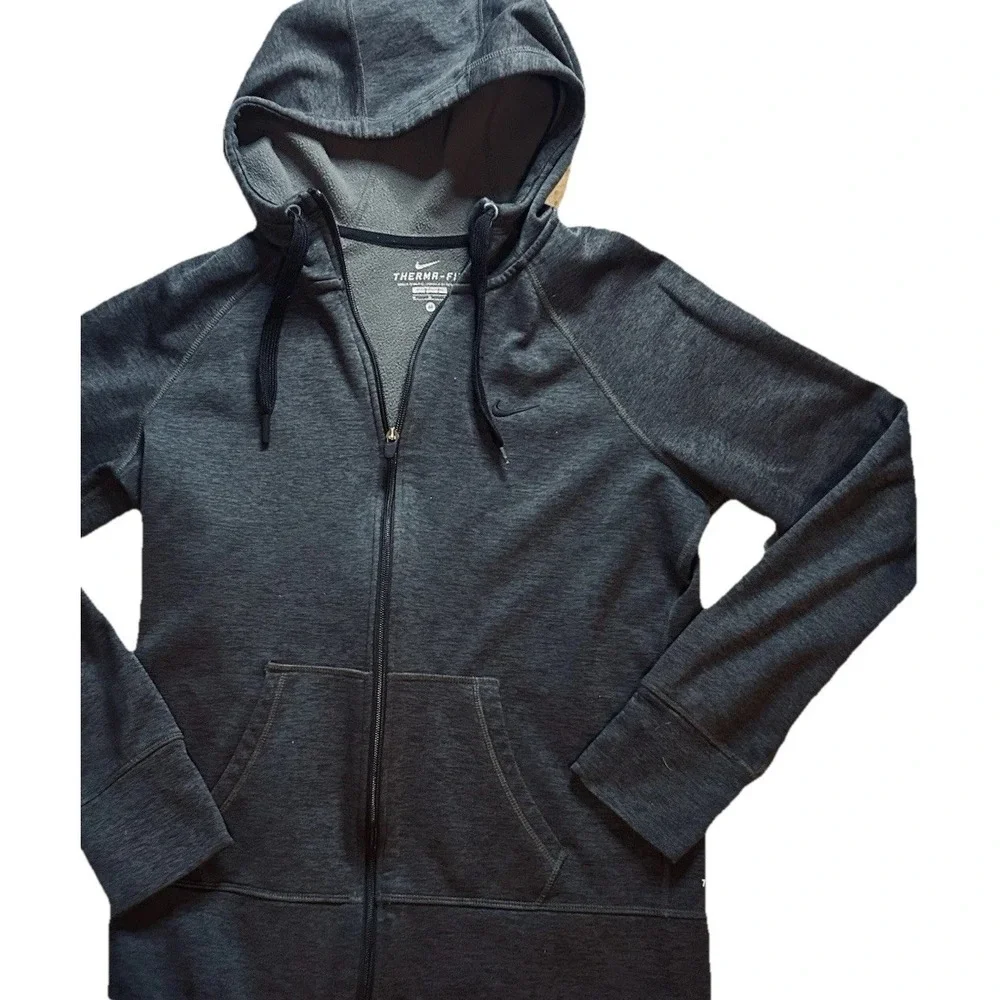 Nike Therma Fit Women's Medium Full Zip Running Sweatshirt Lightweight ThumbHole